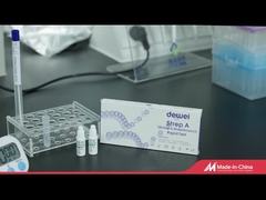 Strep πατσαβουρών λαιμού μια γρήγορη εξάρτηση ένα δοκιμής μίας χρήσης πλαστική κασέτα βημάτων